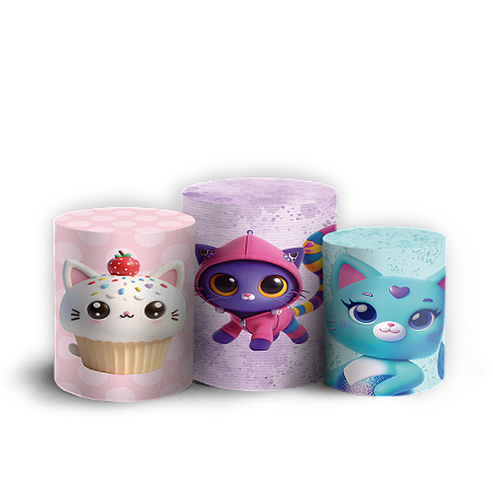 Capas Trio Cilindro Sublimado Vest Facil - Casa Mágica da Gabby