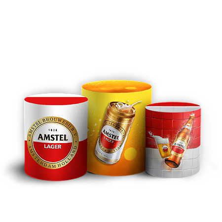 Capas Trio Cilindro Sublimado Vest Facil - Amstel