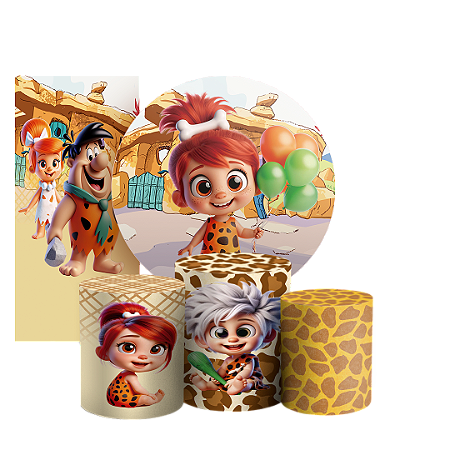 Capas Painel Redondo Trio Cilindro e Faixa Lateral Sublimado - Pedrita