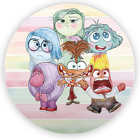 Capa Painel Redondo Sublimado - Divertida Mente