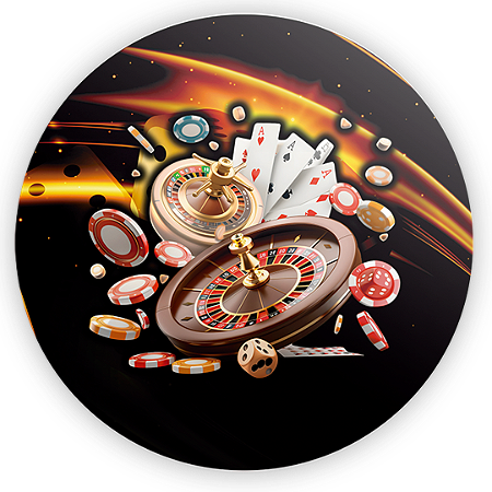 Capa Painel Redondo Sublimado - Casino