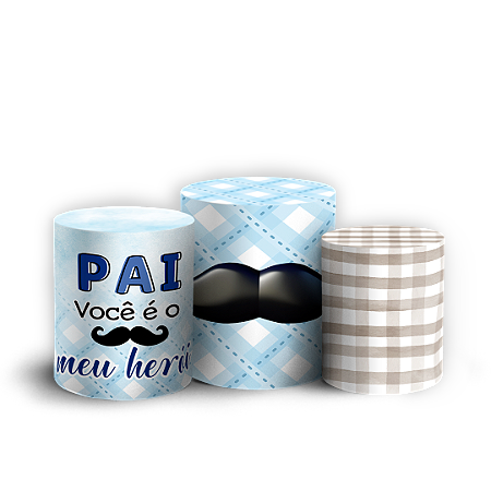 Capas Trio Cilindro Sublimado Vest Facil - Dia Dos Pais