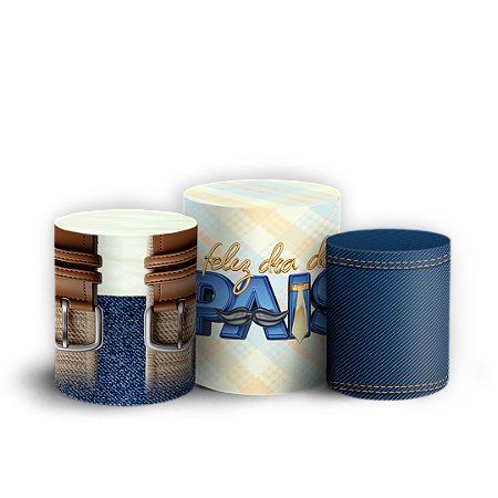 Capas Trio Cilindro Sublimado Vest Facil - Dia Dos Pais