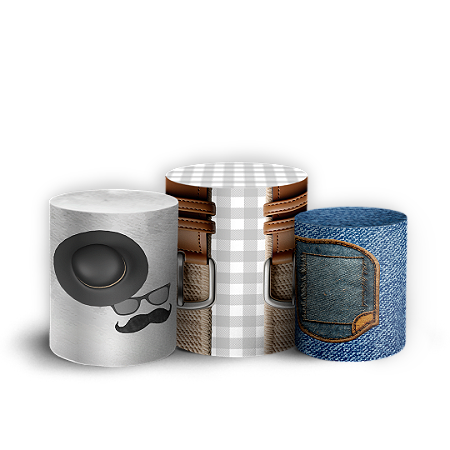 Capas Trio Cilindro Sublimado Vest Facil - Dia Dos Pais