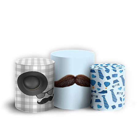 Capas Trio Cilindro Sublimado Vest Facil - Dia Dos Pais