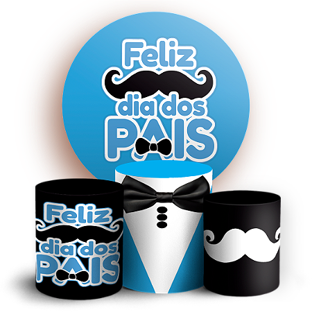 Capas Painel Redondo e Trio Cilindro Sublimado - Dia Dos Pais