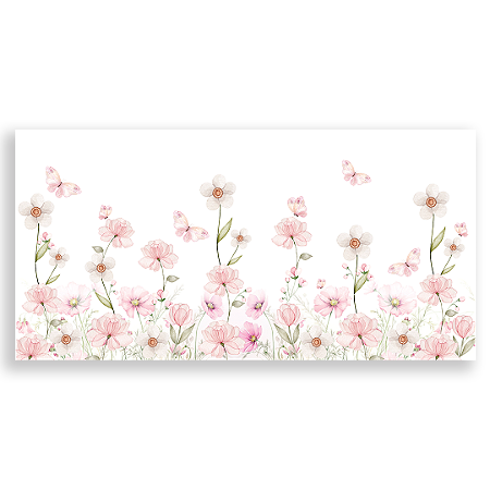 Capa Painel Retangular Sublimado - Jardim Floral
