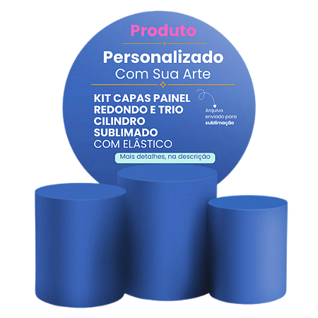 KIT Redondo e Trio Imagem Personalizada | Código