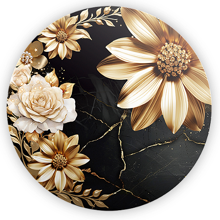 Capa Painel Redondo Sublimado - Floral