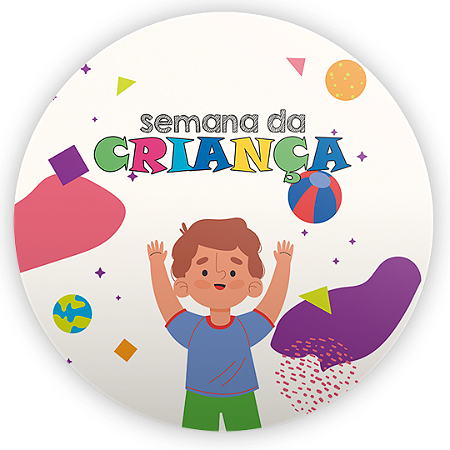 Painel Redondo - Dia das Criancas  - Sublimado 3D