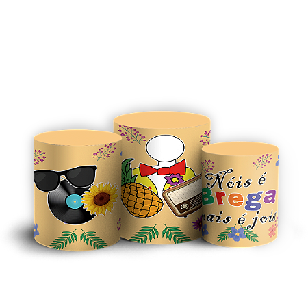 Capas Trio Cilindro Sublimado Vest Facil - Festa Junina Nois e Brega