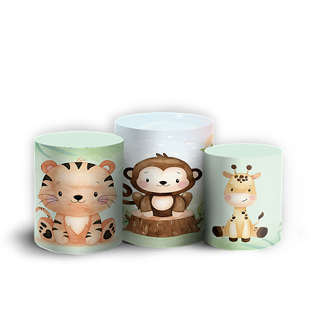 Capas Trio Cilindro Sublimado Vest Facil - Safari