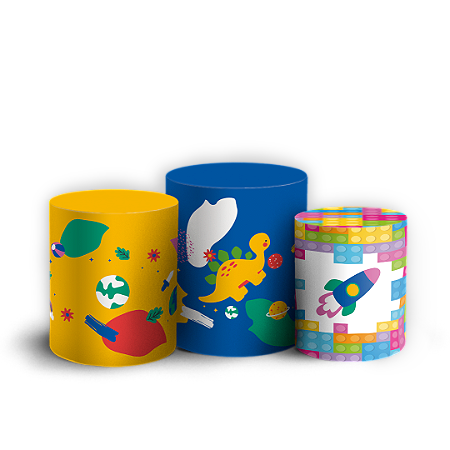 Capas Trio Cilindro Sublimado Vest Facil - Dia das Criancas