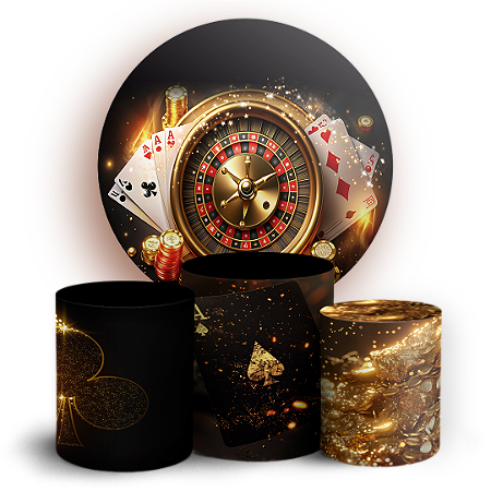 Capas Painel Redondo e Trio Cilindro Sublimado - Cassino