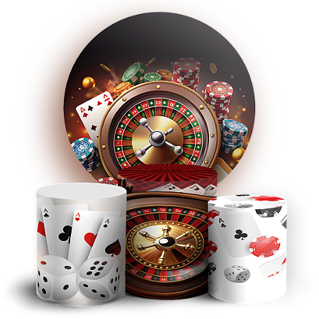 Capas Painel Redondo e Trio Cilindro Sublimado - Cassino