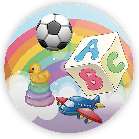 Capa Painel Redondo Sublimado - Dia Das Criancas