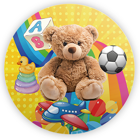 Capa Painel Redondo Sublimado - Dia Das Criancas