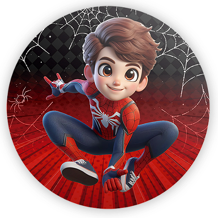 Capa Painel Redondo Sublimado - Homem Aranha