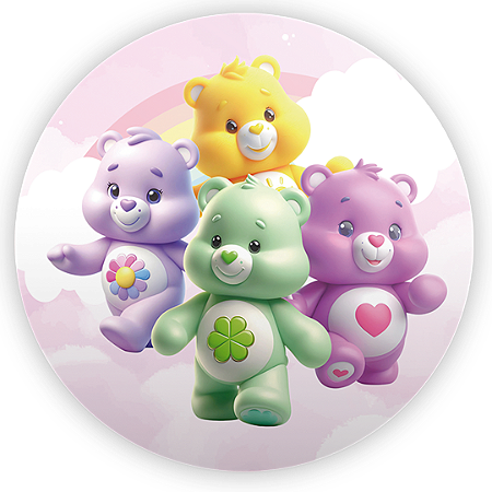 Capa Painel Redondo Sublimado - Ursinhos