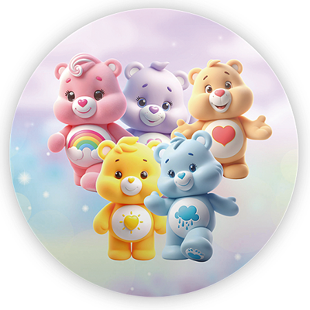 Capa Painel Redondo Sublimado - Ursinhos