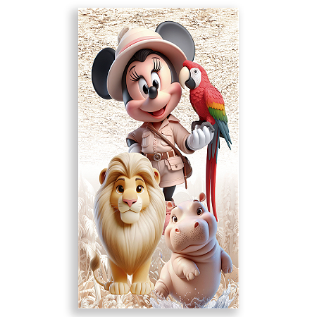 Capa Faixa Lateral Sublimado - Minnie Safari