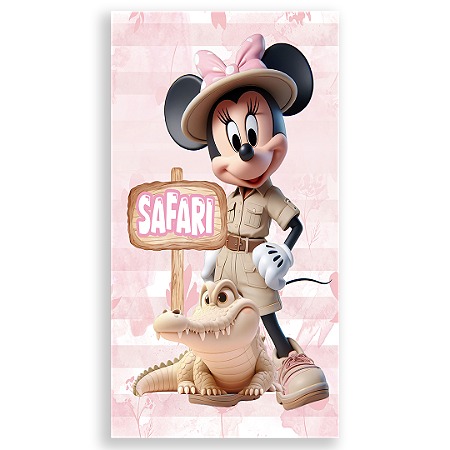 Capa Faixa Lateral Sublimado - Minnie Safari