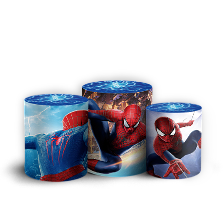 Trio Cilindro - Homem Aranha - Sublimado 3D