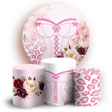 Capas Painel Redondo e Trio Cilindro Sublimado - Cha De Lingerie