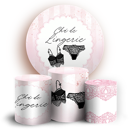Capas Painel Redondo e Trio Cilindro Sublimado - Cha De Lingerie