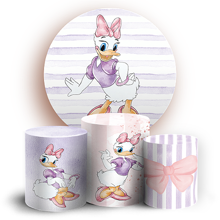 Capas Painel Redondo e Trio Cilindro Sublimado - Margarida