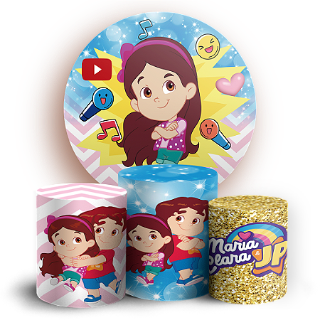 Capas Painel Redondo e Trio Cilindro Sublimado - Maria Clara Jp