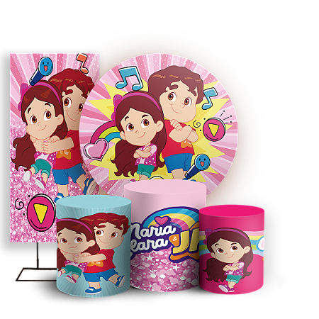 Capas Painel Redondo Trio Cilindro e Faixa Lateral Sublimado - Maria Clara Jp