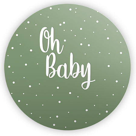 Capa Painel Redondo Sublimado - Oh Baby