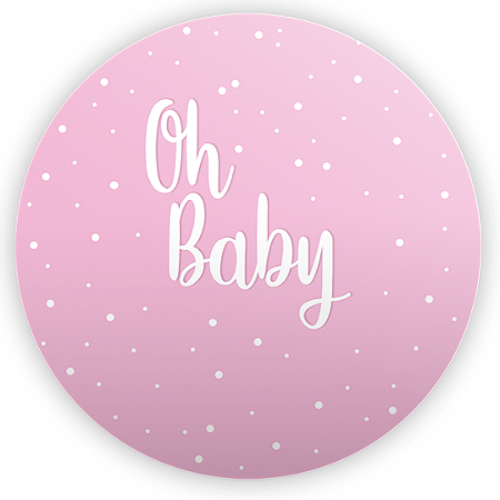 Capa Painel Redondo Sublimado - Oh Baby