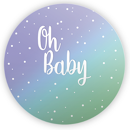 Capa Painel Redondo Sublimado - Oh Baby