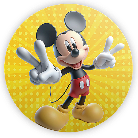 Capa Painel Redondo Sublimado - Mickey