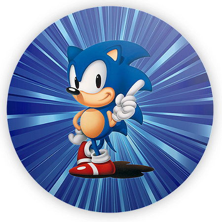 Capa Painel Redondo Sublimado - Sonic
