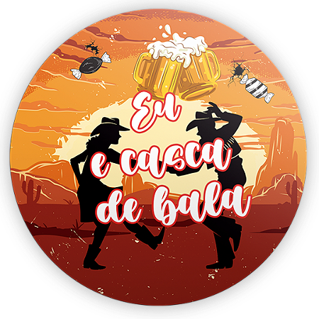 Capa Painel Redondo Sublimado - Casca de Bala