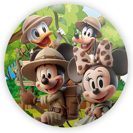 Capa Mini Painel Sublimado - Mickey Safari