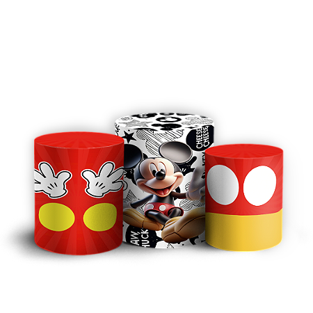 Capas Trio Cilindro Sublimado Vest Facil - Mickey