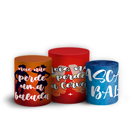 Capas Trio Cilindro Sublimado Vest Facil - Casca de Bala