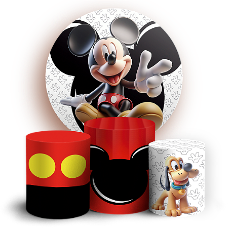 Capas Painel Redondo e Trio Cilindro Sublimado - Mickey