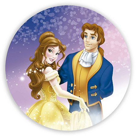 Capa Mini Painel Sublimado - Princesa Bela e a Fera
