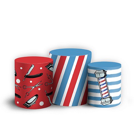 Capas Trio Cilindro Sublimado Vest Facil - Barbeiro