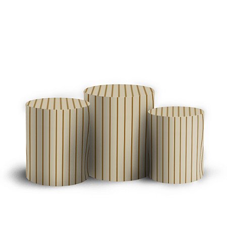 Capas Trio Cilindro Sublimado Vest Facil - Madeira Ripada