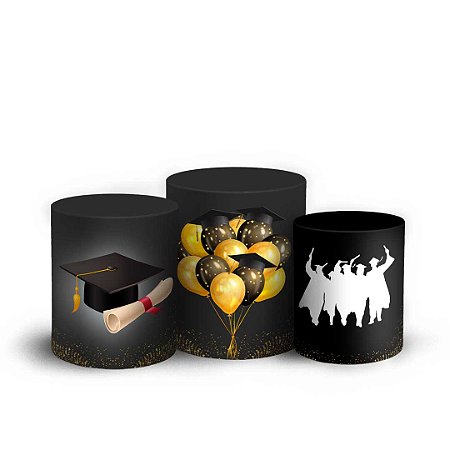 Capas Trio Cilindro Sublimado Vest Facil - Formatura