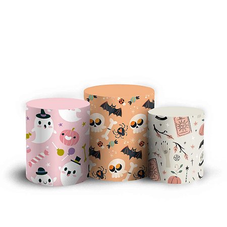 Capas Trio Cilindro Sublimado Vest Facil - Halloween