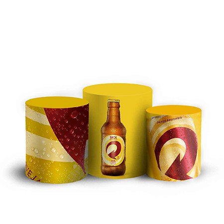 Trio Cilindro - Skol - Sublimado 3D + Elástico