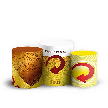 Trio Cilindro - Skol - Sublimado 3D + Elástico