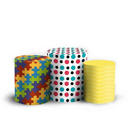 Capas Trio Cilindro Sublimado Vest Facil - Dia das Crianças